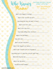 Load image into Gallery viewer, Who Knows Mama Best Baby Shower Game
