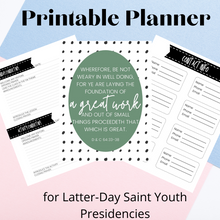 Load image into Gallery viewer, Latter-day Saint Youth Presidencies Planner
