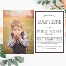 Load image into Gallery viewer, Editable Baptism Invitation (Bold)
