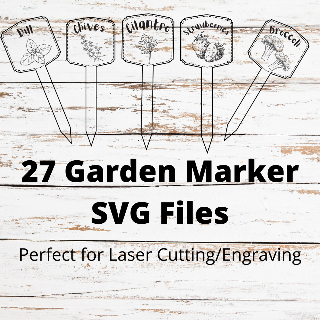 Garden Marker SVG for Laser Cutting