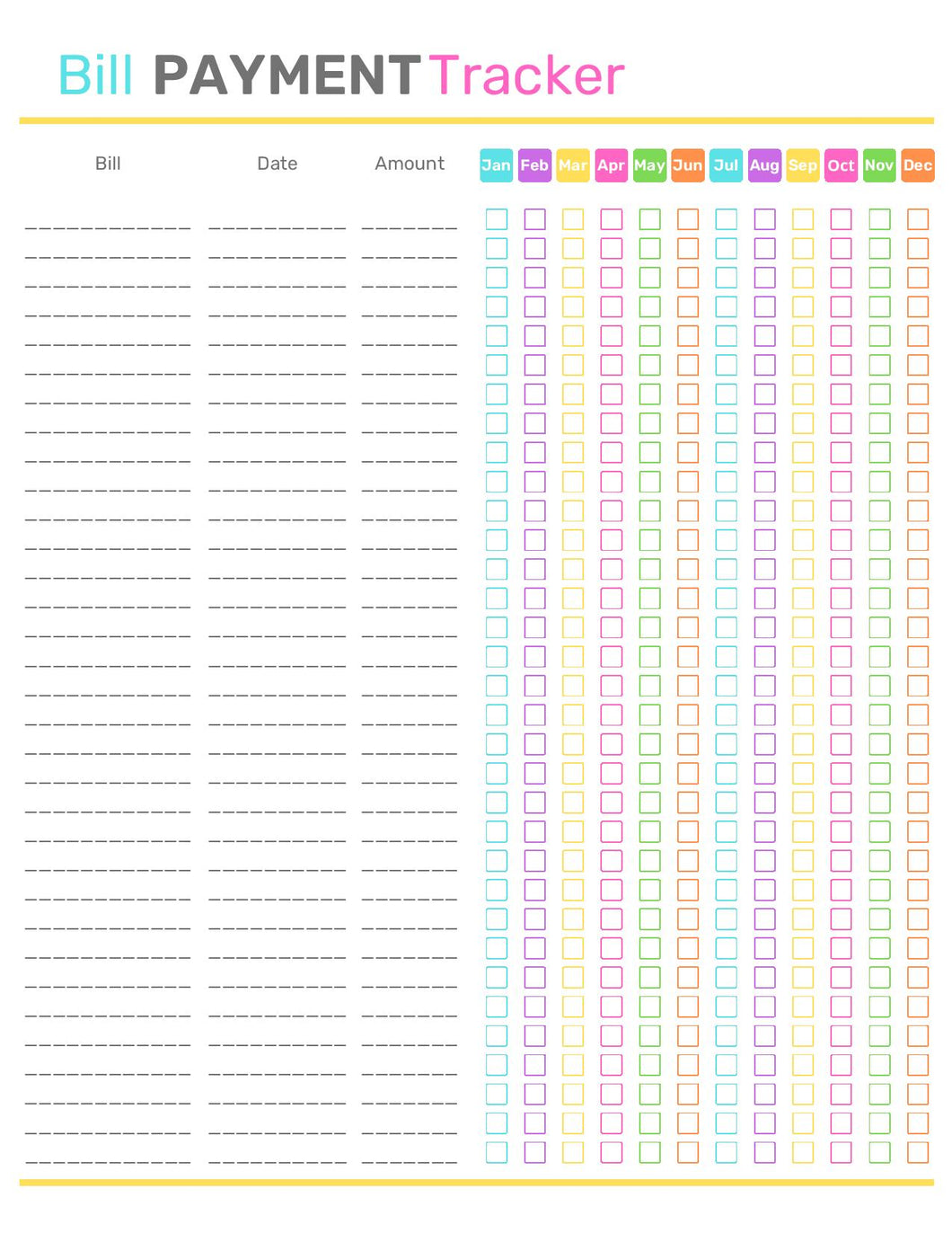 Bill Payment Tracker