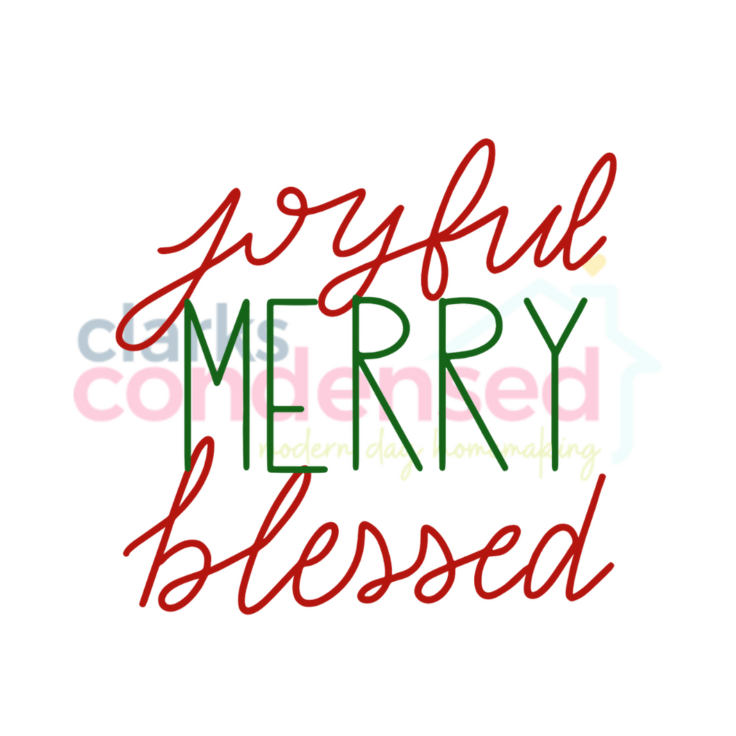 Joyful Merry Blessed SVG