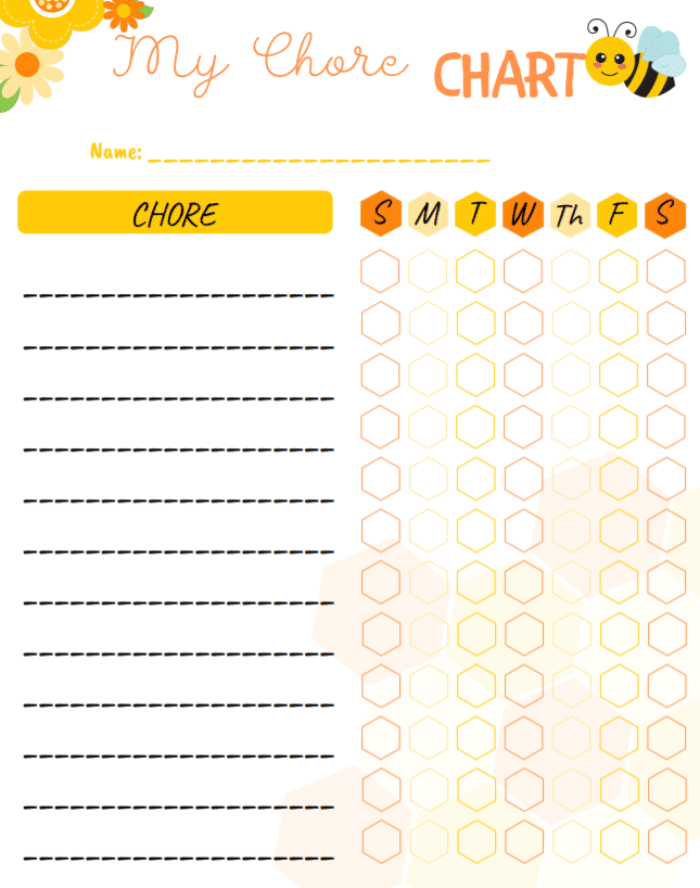 Printable Chore Chart for Kids
